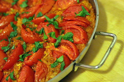 Paella With Tomatoes Paella With Tomatoes picture